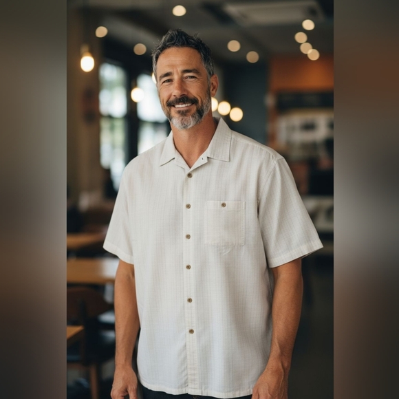 Paradise Collection Men's Button Up Short Sleeve Shirt Size XL - Picture 1 of 5